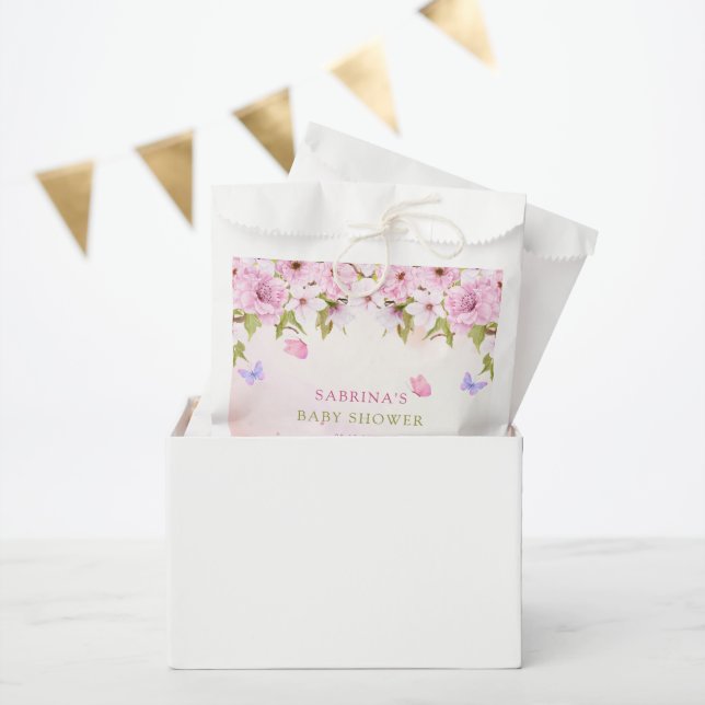 Wasserfarben-Kirschblossom Es ist eine Girl-Baby-D Geschenktütchen (Party)