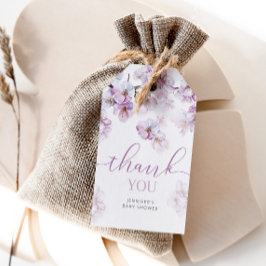 Wasserfarben-Kirschblüte Babydusche Geschenkanhänger