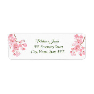 Wasserfarben Kirschblüten Hochzeiten Rücksendeadre