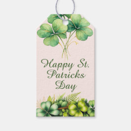 Wasserfarben-Kleeblatt-Geschenkanhänger zum St. Pa Geschenkanhänger