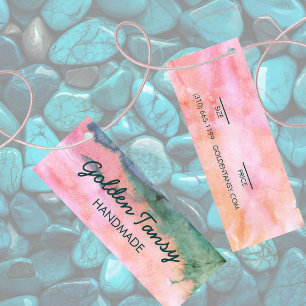Wasserfarben Kleidung Schmuck Preis Größe Hängemar Mini Visitenkarte