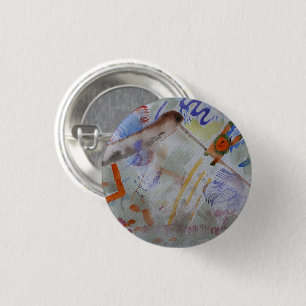 Wasserfarben-Kolibri-Abzeichen Pin Button