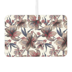 Wasserfarben Krimson Floral auf Weiß Autolufterfrischer