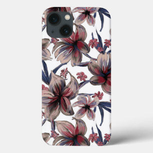 Wasserfarben Krimson Floral auf Weiß Case-Mate iPhone Hülle