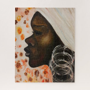 Wasserfarben Kunst - Afrikanische Schönheit Puzzle