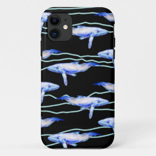 Wasserfarben-Kunst großer Walfische Case-Mate iPhone Hülle
