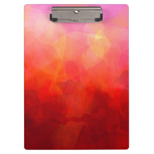 Wasserfarben Kunst in Rot, Orange und Gelb Klemmbrett