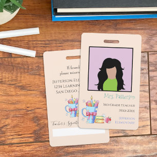 Wasserfarben-Kunstbedarf Bücher Lehrer-ID-Ausweis Ausweis