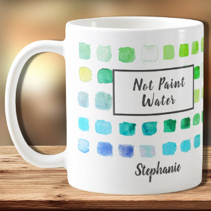 Wasserfarben-Künstler nicht malen Wasser grün. Kaffeetasse