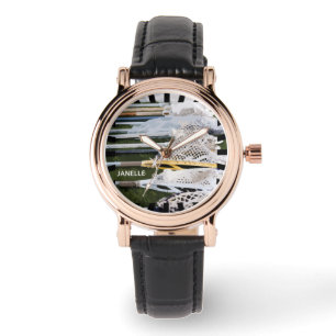 Wasserfarben-Lacrosse-Sticks Armbanduhr