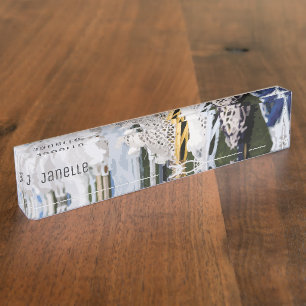 Wasserfarben-Lacrosse-Sticks Namensplakette