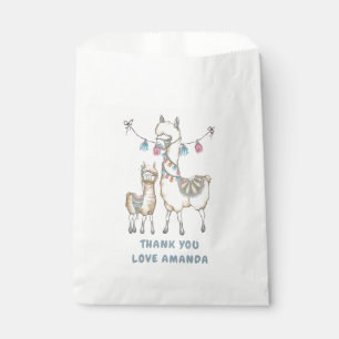 Wasserfarben Lama Babydusche Geschenktütchen
