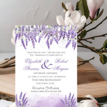 Wasserfarben Lavander Blume String Lights Hochzeit
