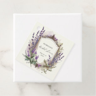 Wasserfarben-Lavendel-Regal-Brautparty Geschenkanhänger