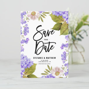 Wasserfarben Lavender Hydrangea Floral Save The Date