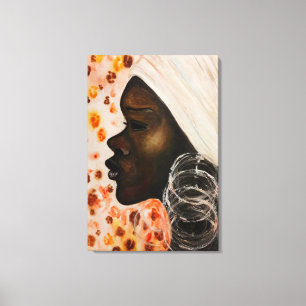 Wasserfarben-Leinwanddruck Afrikanische Frau Maler Leinwanddruck