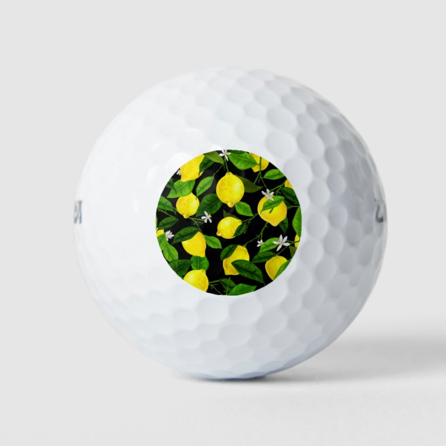 Wasserfarben-Lemon 2 Golfball (Vorderseite)