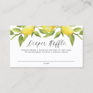 Wasserfarben Lemon Greenerenery Diaper Raffle Card Visitenkarte
