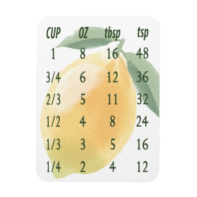 Wasserfarben-Lemon Magnet (Vertikal)