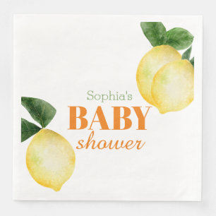 Wasserfarben Lemons Kinderdusche Serviette
