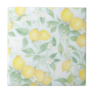 Wasserfarben Lemons Soft Pastel Lemon Fliese