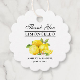 Wasserfarben Lemons Wedding Limoncello Round Tags Geschenkanhänger