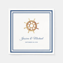 Wasserfarben-Lenkrad für Nautische Streifen