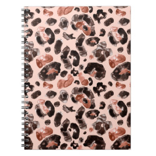 Wasserfarben-Leoparden-Tierdruckmuster Notizblock