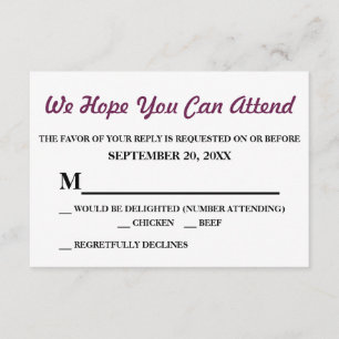 Wasserfarben lila Jasmin Hochzeit RSVP Karte