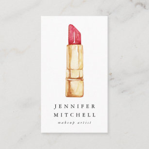 Wasserfarben-Lipstick-Beauty-Makeup-Künstler Visitenkarte