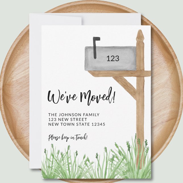 Wasserfarben-Mailbox, die wir bewegt haben Ankündigung (Von Creator hochgeladen)