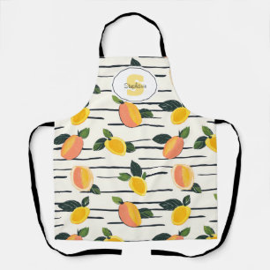 Wasserfarben-Mango-Muster mit grünen Blätter (2) Schürze