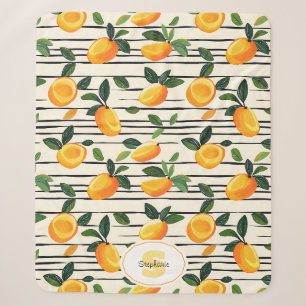 Wasserfarben-Mango-Muster mit grünen Blätter Sherpadecke