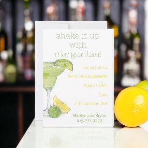 Wasserfarben-Margarita-Cocktailparty-Einladung Einladung