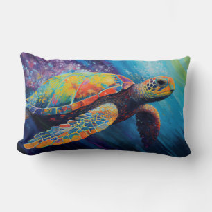 Wasserfarben-Meereschildkröte Lendenkissen