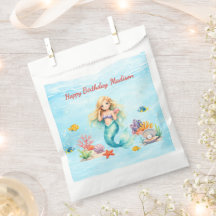Wasserfarben-Meerjungfrau-Geburtstag