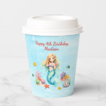 Wasserfarben-Meerjungfrau-Geburtstag