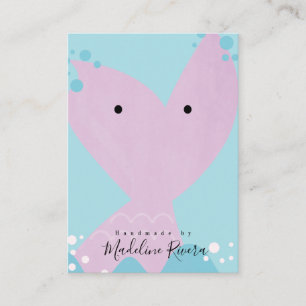 Wasserfarben-Meerjungfrau-Handwerk-Ohrhänger-Ausst Telefonnummerkarte