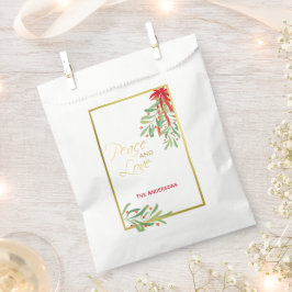 Wasserfarben-Mistletoe & Gold | Personalisierter U Geschenktütchen
