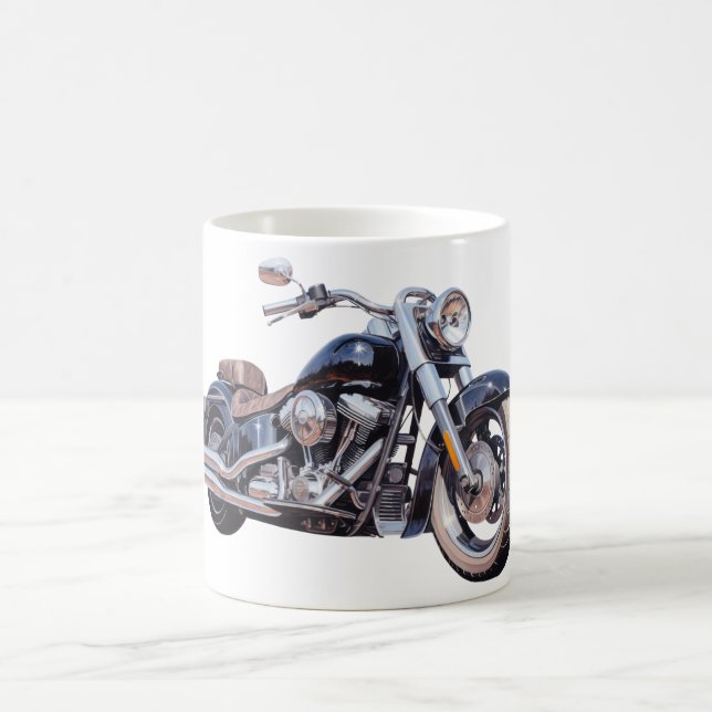 Wasserfarben-Motorrad Kaffeetasse (Mittel)