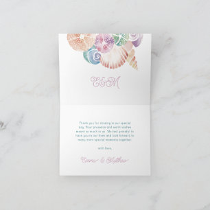 Wasserfarben-Muscheln geflochtenes Foto Vielen Dan