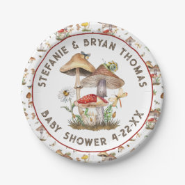 Wasserfarben Mushroom Kinderdusche Teller | Whimsi