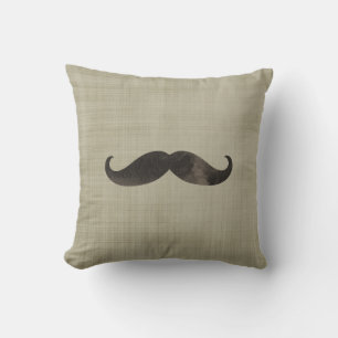 Wasserfarben-Mustache Kissen