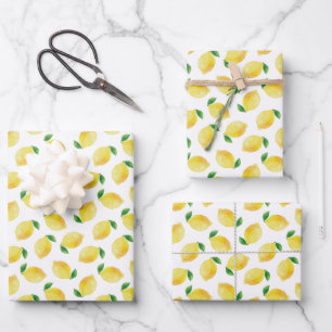 Wasserfarben-Muster Geschenkpapier Set