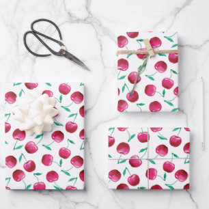Wasserfarben-Muster Geschenkpapier Set