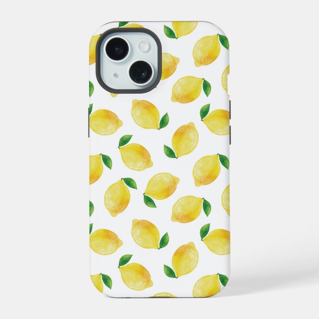 Wasserfarben-Muster iPhone 15 Hülle (Rückseite)