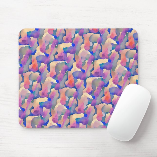 Wasserfarben-Muster-Mauspad Mousepad (Mit Mouse)