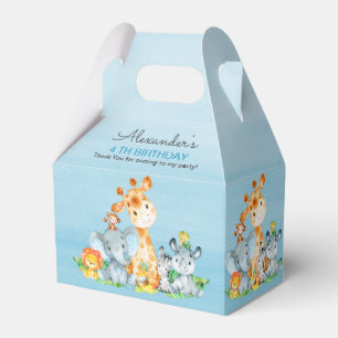 Wasserfarben Niedlich Safari Jungle Tiere Geburtst Geschenkschachtel