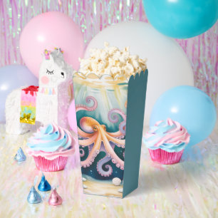 Wasserfarben-Oktopus-Kindergeburtstagsfeier Geschenkschachtel