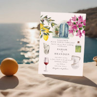 Wasserfarben Olive Blue tile Griechenland Hochzeit